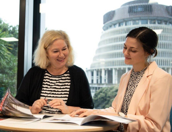 MOD staff at table