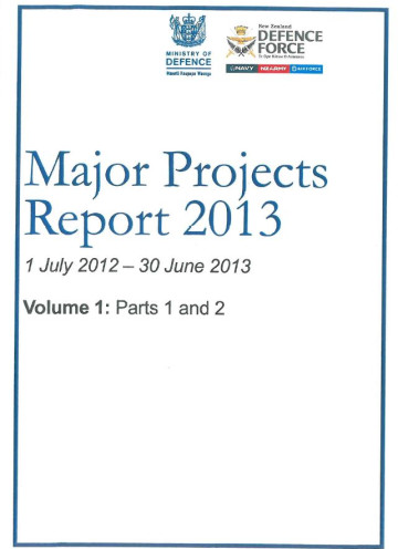 Major Projects Report 2013 Volume 1 Part 1 and 2