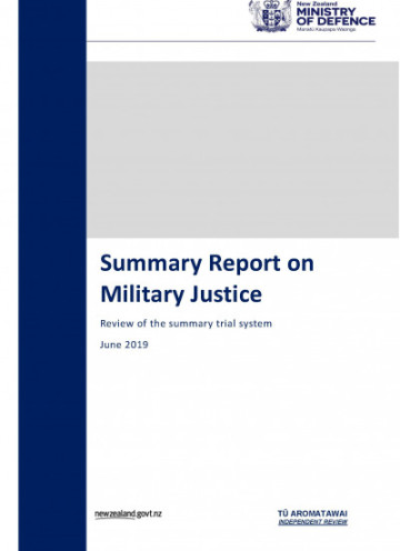 Summary Report on Military Justice: Review of the summary trial system