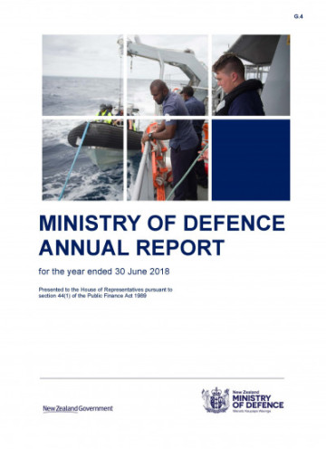 Ministry of Defence Annual Report for the year ended 30 June 2018